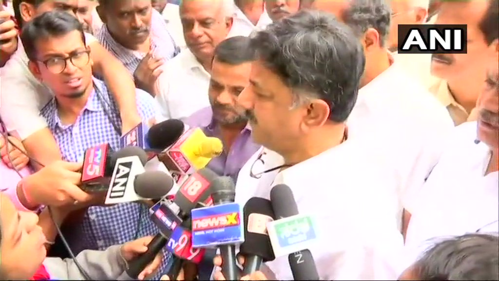 ANI's tweet photo. We all have to sail together, we have to adjust among ourselves, we know the situation, Siddaramaiah has been appointed the coordination chairman, under his chairmanship both political parties will have to run the system: Karnataka Minister DK Shivakumar on Congress-JDS alliance https://t.co/UGMafu94Ym