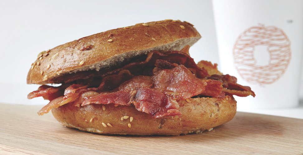 harlechfoods's tweet photo. Simple yet delicious! 
A bacon bagel using the sesame seeded bagel that's currently on offer as part of this week's #Ra_Ra, today's the last day of these offers

Visit the website for full details on the offer---> https://t.co/9DN97JVY8V or call 01766 810810 https://t.co/lXJ9VnV9HG
