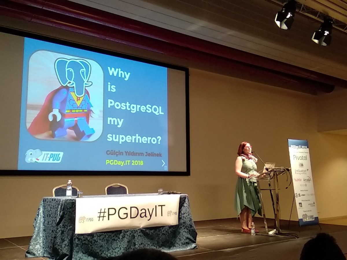 Superhero powers or #PostgreSQL features? <a href="/apatheticmagpie/">Gülçin Yıldırım Jelínek</a> introduces the amazing PostgreSQL #PGDayIT