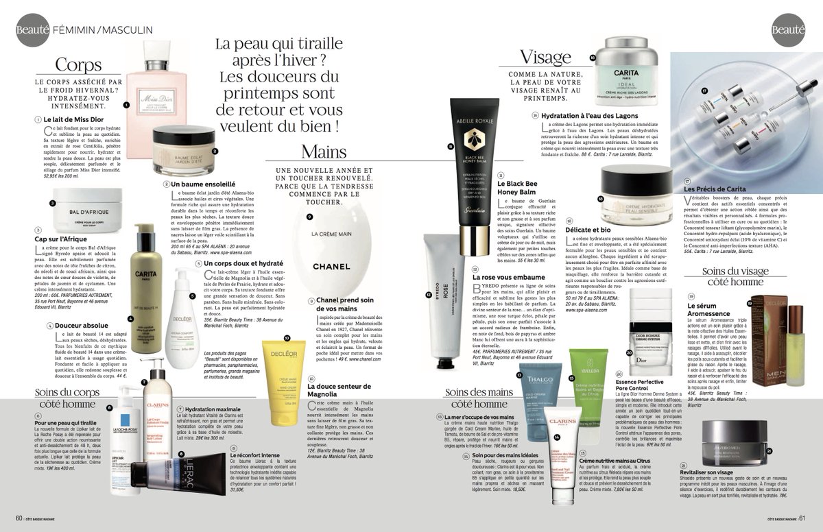 CoteBasqueMme's tweet image. Quelques produits de beauté qui sauront prendre soin de vous !