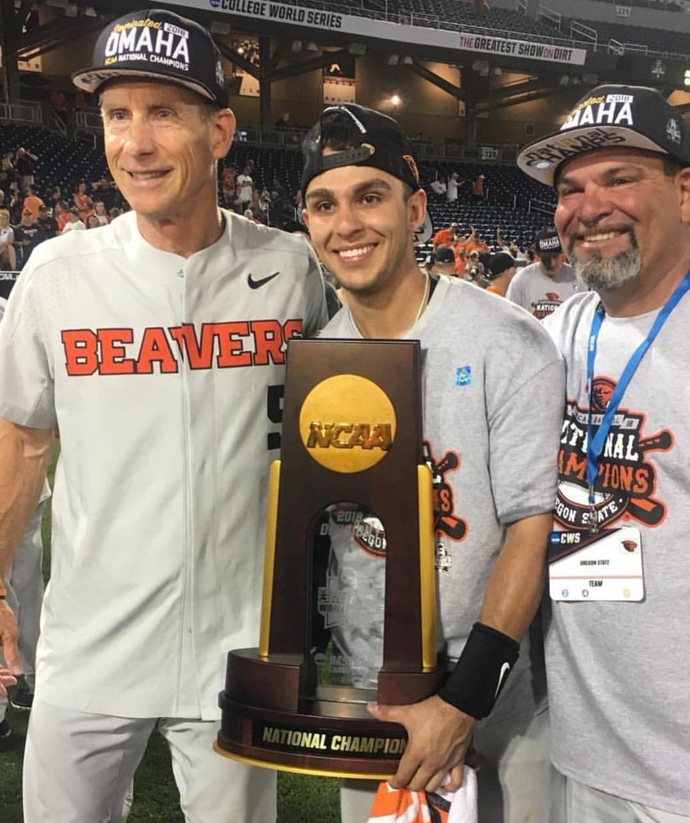 Congratulations to our very own #egherdalum @NickMadrigal_3 and his @BeaverBaseball club as they are now 2018 @NCAACWS Champs! #TeamFirst #ThisGuyJustWins #ProudPops