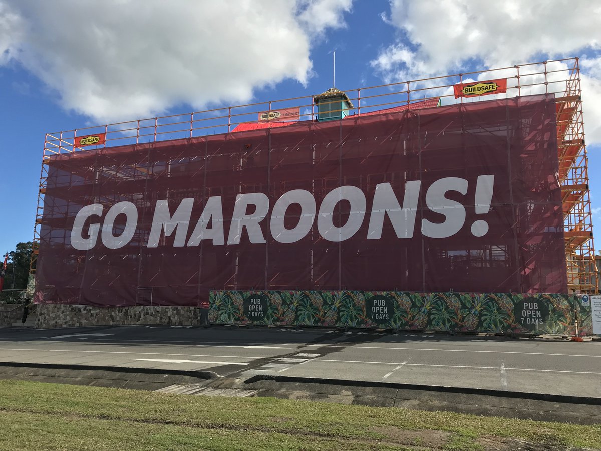AussieWorld's tweet image. You've gotta love a bitta Queensland pride! If you're driving past The Pub today you may notice a difference! Pop in for a meal or a beer and celebrate what it means to be a true Queenslander!
