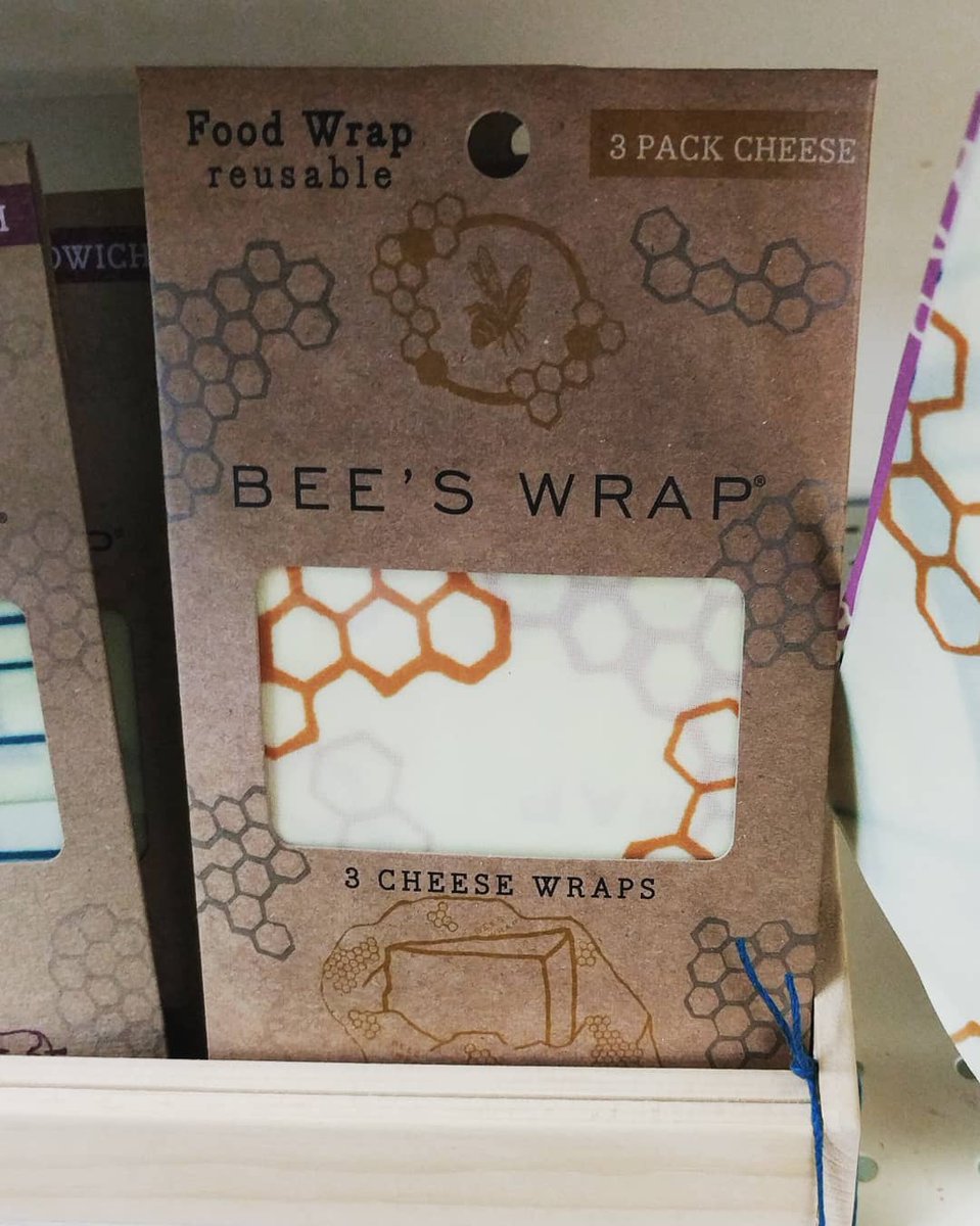 NorisMarket's tweet photo. We have a new#BeesWrap in. Keep your food fresh &amp; plastic out of the picture w/ these wonderfully Bee-autiful alternatives. @beeswrap is just cotton &amp; bees wax, use the warmth of your hands to seal in freshness &amp; use cold soapy water to keep them clean when you're done.#zerowaste https://t.co/khtsal0oO0
