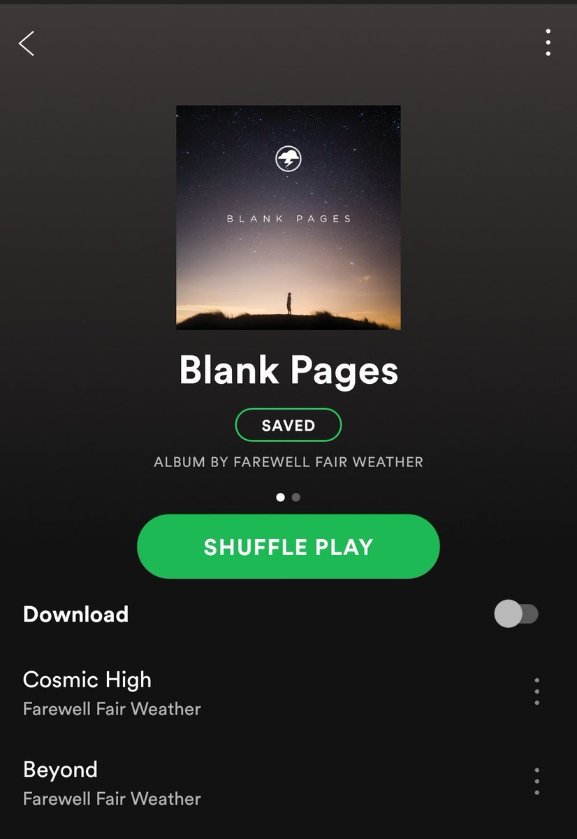 Yep. Whole album is out. Enjoy! #FFWBlankPagesAlbum