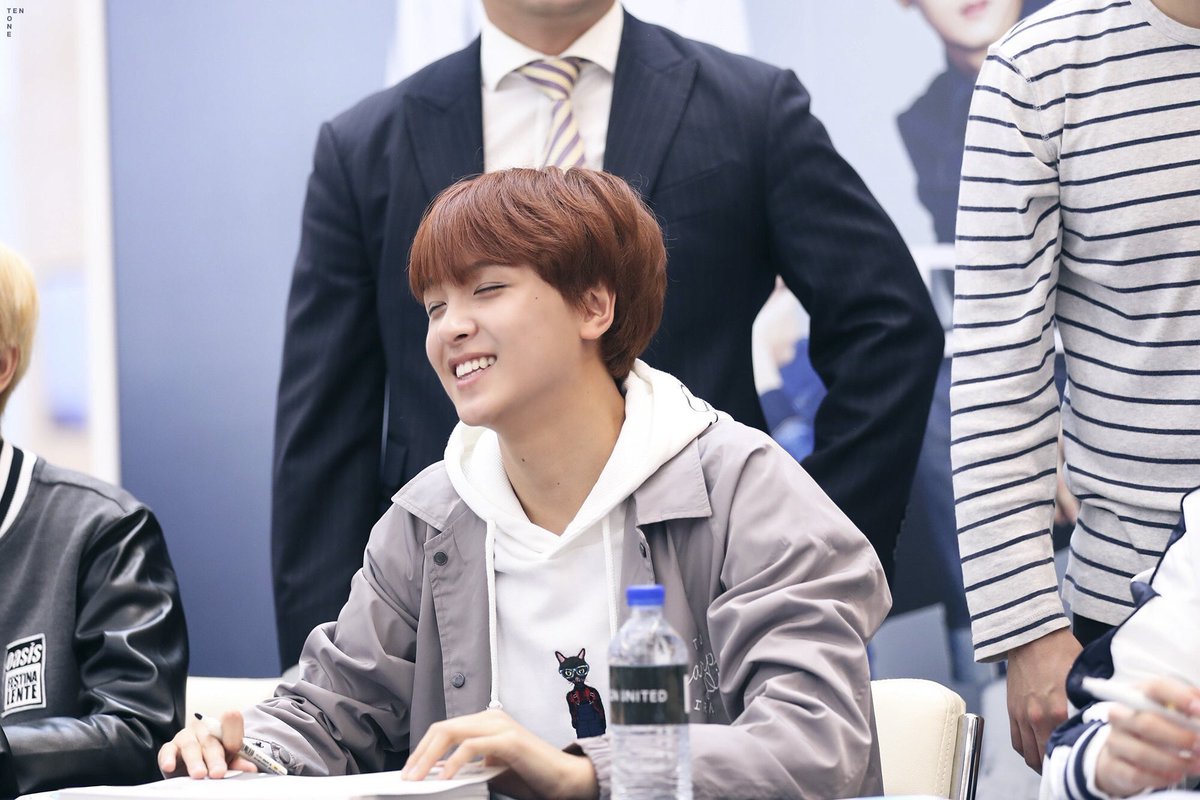 Lee Donghyuck — NCT- pure sunshine- sweetie bby- he tries to be cool but I just uwu the whole time- he is a cutie patootie