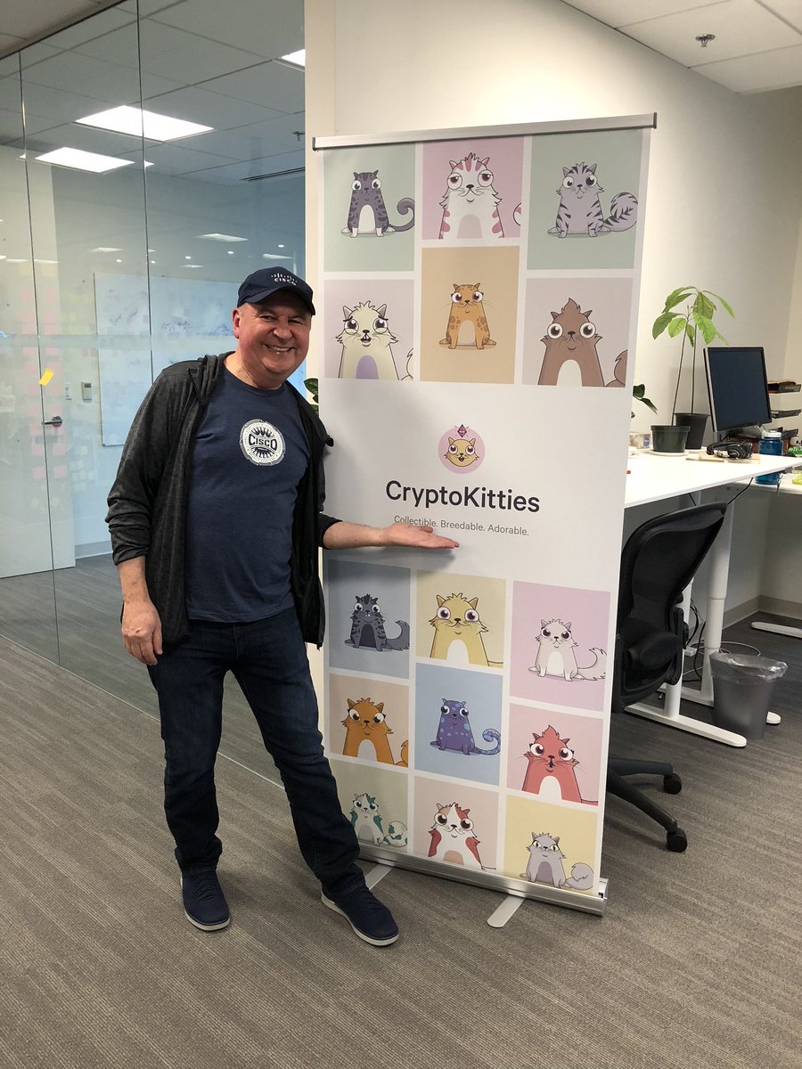 mycryptokitty's tweet photo. Finally got to visit the birthplace of @CryptoKitties 🐱 It was nice meeting you @amyngai and @Poopie_cat. Keep up the good work @AxiomZenTeam ! You guys are awesome! https://t.co/GWPJSo0VXw