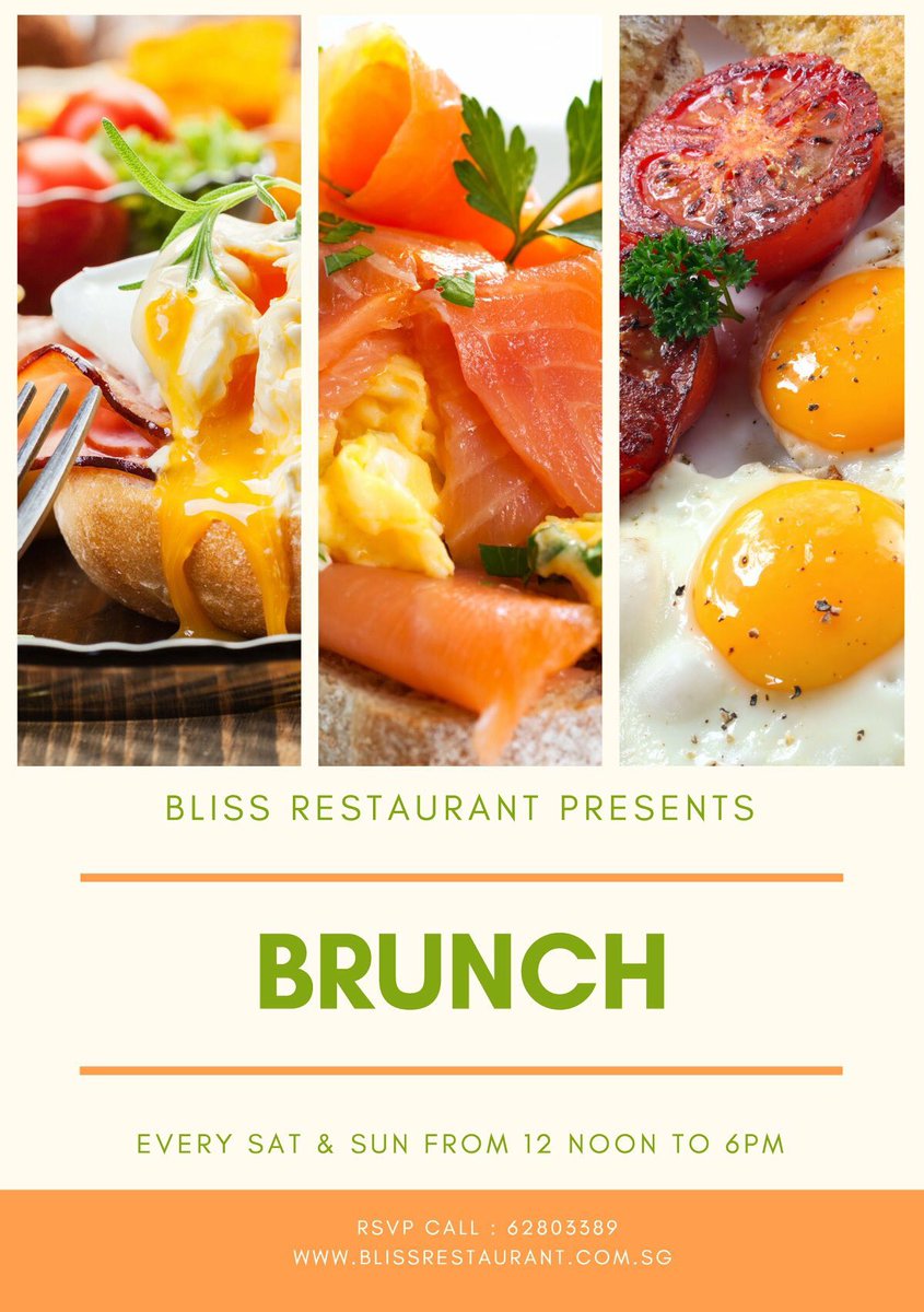 blissesg's tweet photo. Woohoo! We are announcing that we have special brunch at our cafe from 12pm to 6pm on every Saturday and Sunday only.

Please call us to make reservations at 6280 3389. https://t.co/bL5Dn6mi0I