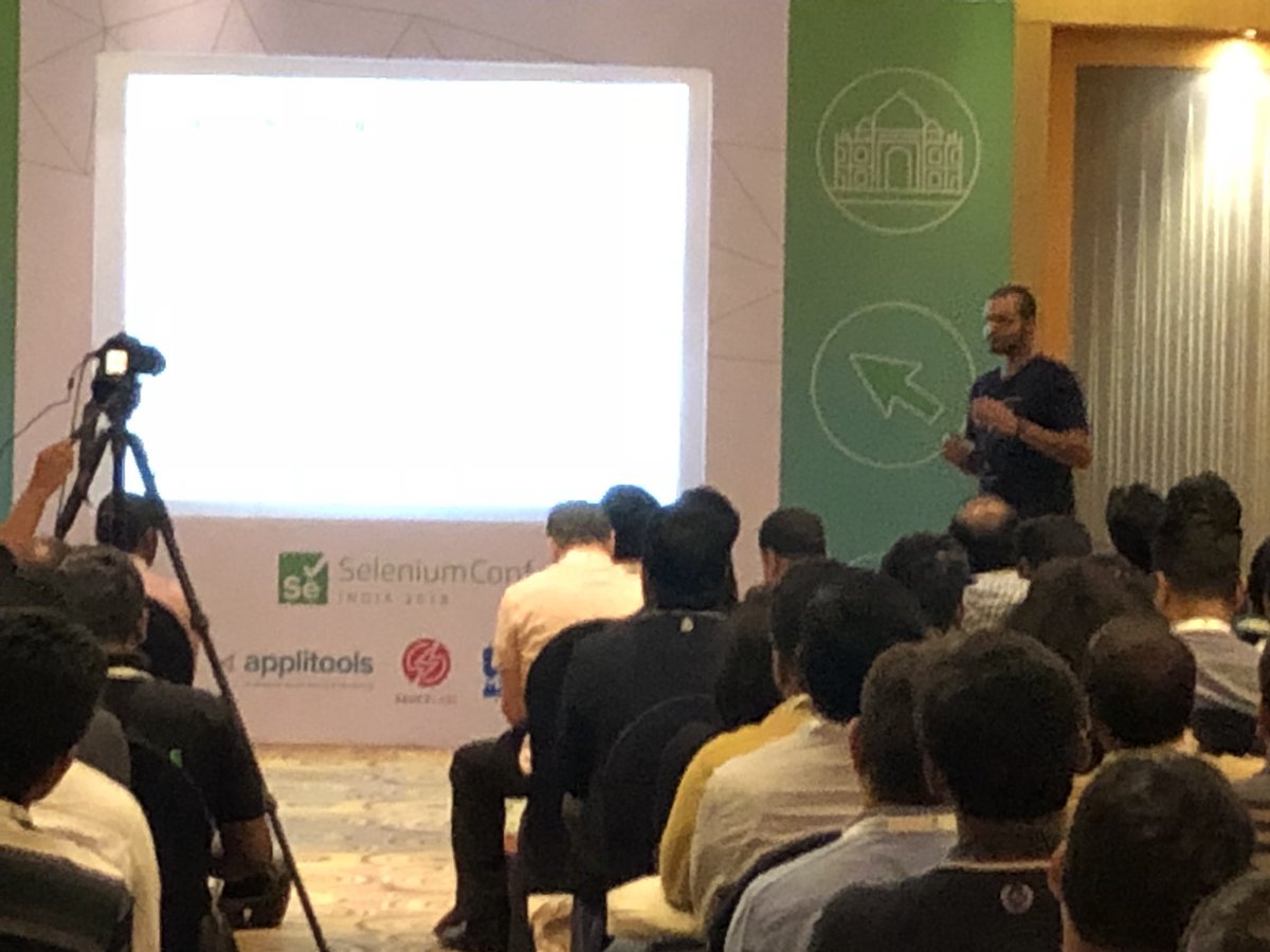mikelyles's tweet photo. “How AI is transforming software testing” with @epsilon11 at #seleniumconf2018 https://t.co/cT48CNNaUx