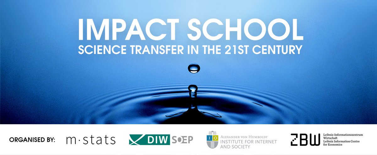 What is impact and how can I improve mine? Our friends will tell you in the #Impact School 2018: Science Transfer in the 21st century by <a href="/DIW_Berlin/">DIW Berlin</a> <a href="/lfvscience20/">Leibniz-Open Science</a> <a href="/impactdistilled/">Impact Distillery</a> <a href="/ZBW_news/">ZBW</a> and <a href="/hiig_berlin/">HIIG Berlin</a>  Apply now, it's easy: leibniz-science20.de/impactschool/