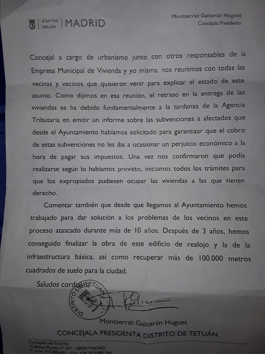 SOSPaseoDirecc's tweet photo. . Viernes, 29 de Junio de 2018.
Estimada CONCEJALA PRESIDENTA DISTRITO TETUÁN. 
¿Algo qué  añadir?
@galceran_montse 
@AhoraTetuan 
@GanemosTetuan  
@GanemosMadrid 
@AhoraMadrid 
@TetuanPSOE 
@iutetuan  @pptetuan  @CsMadTetuan https://t.co/f0ayfUzV5v