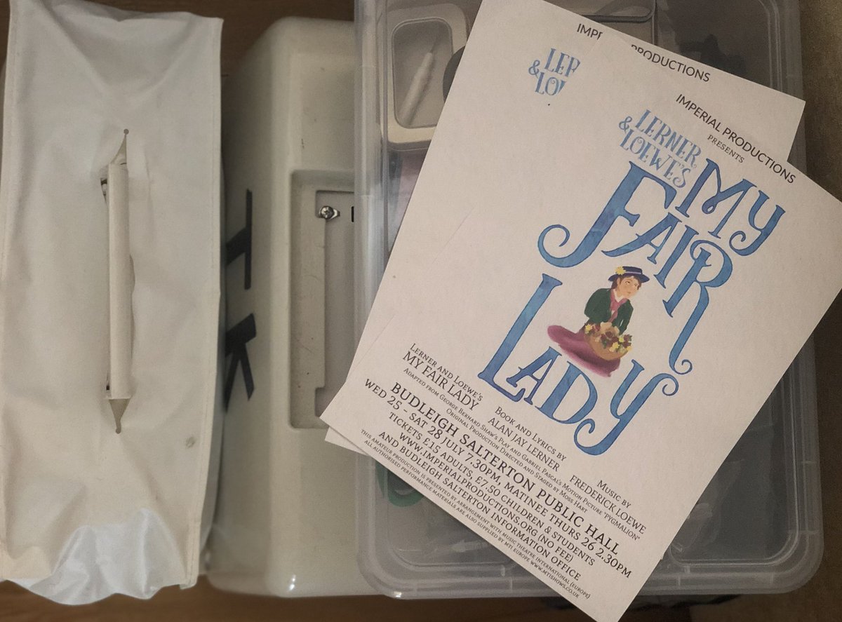 ImperialProd's tweet photo. Getting ready to head down to @BudleighDevon for the Publicity Tour and curtain making for #MyFairLady 

Don't forget to book your tickets! https://t.co/wfVDA8qEpA

Or visit the website: https://t.co/b88L5MSzrT

#ImProdMyFairLady #Musicals #BudleighSalterton https://t.co/bBAJBaWHeR
