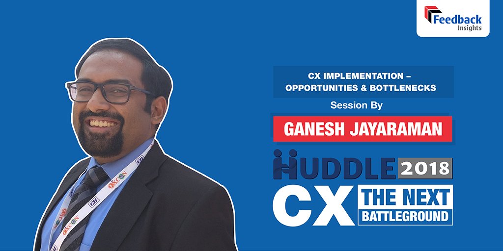 FeedbackIndia's tweet photo. Catch @gansjay tomorrow at the Feedback Insights' #Huddle2018 to gain some interesting insights into the opportunities and bottlenecks in the implementation of customer experience. #FeedbackIndia https://t.co/AUFabRjFaR