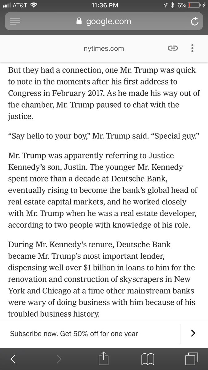 ProudSocialist's tweet image. Source 1, Source 2 and Source 3.

This is a conspiracy in broad daylight. Most of the dots can be connected on the World Wide Web. And while the Kennedy connection is interesting, the bigger takeaway is that Deutsche Bank is most likely the “laundromat” between Trump and Russia.