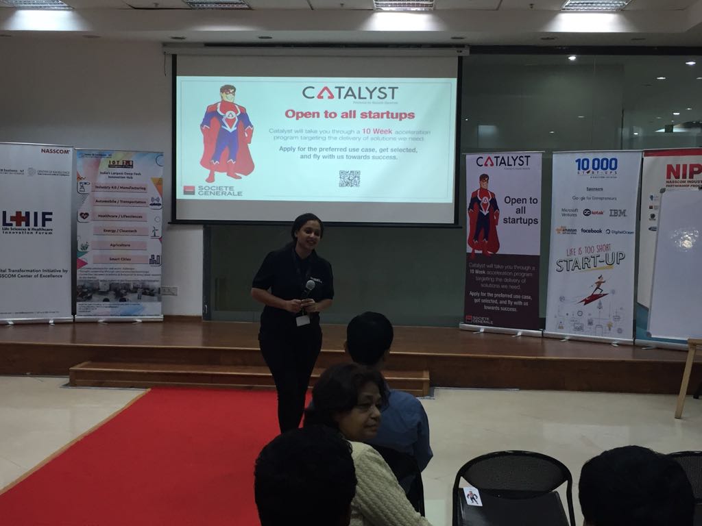 .<a href="/SocieteGenerale/">Societe Generale Group</a>, a NIPP Partner, conducted a 'Meet &amp; Greet' session for #startups at our #Bangalore Warehouse. They discussed the various use-cases and opportunities available in their 2018 edition of Catalyst Accelerator. Here's a glimpse. 
Apply here: f6s.com/catalyst2018.