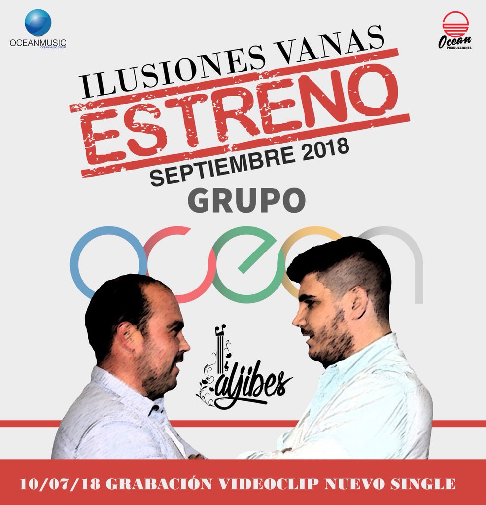 groupoceanmusic's tweet photo. Martes 10 julio estaremos grabando el videoclip del nuevo single ILUSIONES VANAS de  @aljibes2017 QUE SE ESTRENARÁ EN SEPTIEMBRE 2018 una forma diferente de hacer flamenco fusión!!!! https://t.co/myuKCr8bGP