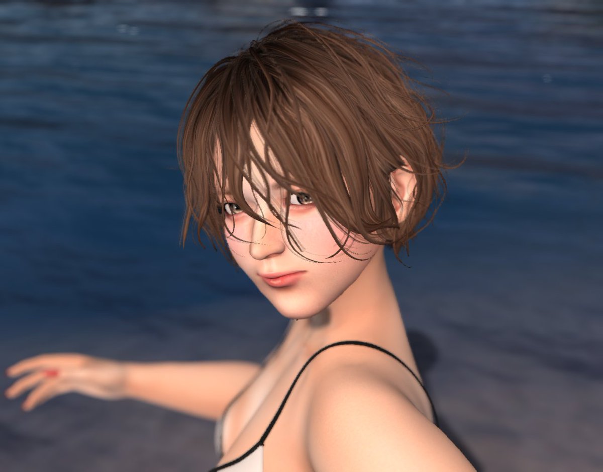 瑠璃2501 Pa Twitter 波打ち際ポーズ U Pose535 走ってます 後ろを振り返りながら 静止ポーズだけどね ポーズ作り