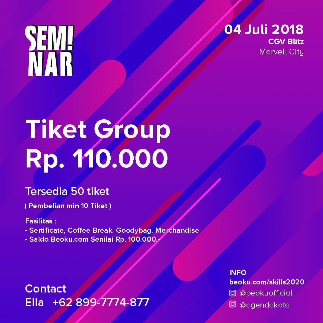 BeokuCom's tweet photo. Berikut adalah tiket yang bisa kamu dapetin:
1. Pre-sale: Hanya tersedia 50 tiket untuk penjualan Pre-Sale. 
2. Tiket regular
3. Tiket group
4. Tiket VIP: Hanya tersedia 30 tiket VIP
Info lebih lanjut : https://t.co/47fGikTKwm
#beoku #infosurabaya #seminarsukses #pengusahasukses https://t.co/oBm4augu8U