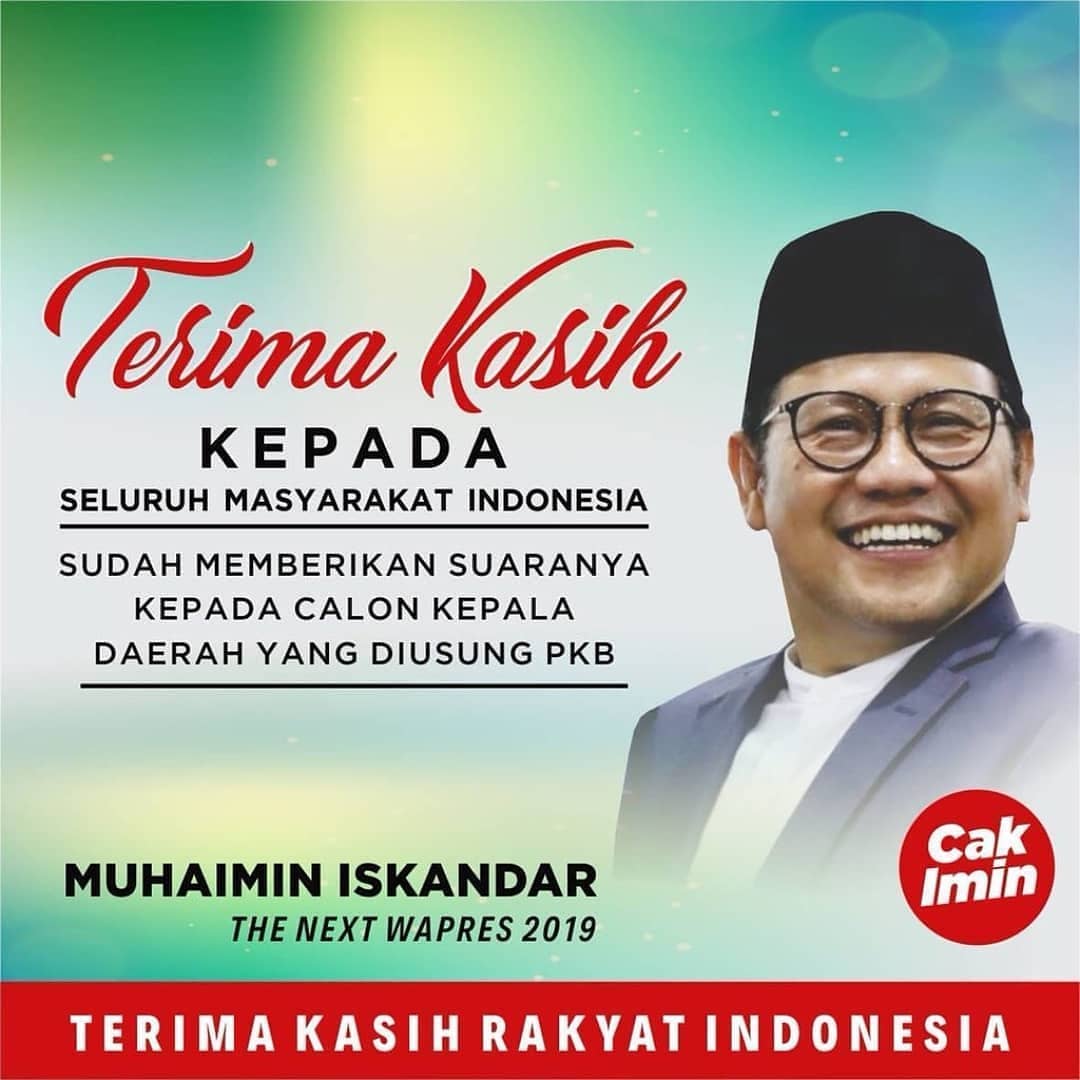 dpwpkbjatim_'s tweet image. Terima kasih atas kepercayaan seluruh rakyat indonesia kepada kami @dpp_pkb . Semoga kita senantiasa dalam Rahmat dan kasih sayang Allah SWT. @sahabat_cakimin #thenextwapres2019 #CakIminow #PanglimaSantriNusantara #SangPemimpin