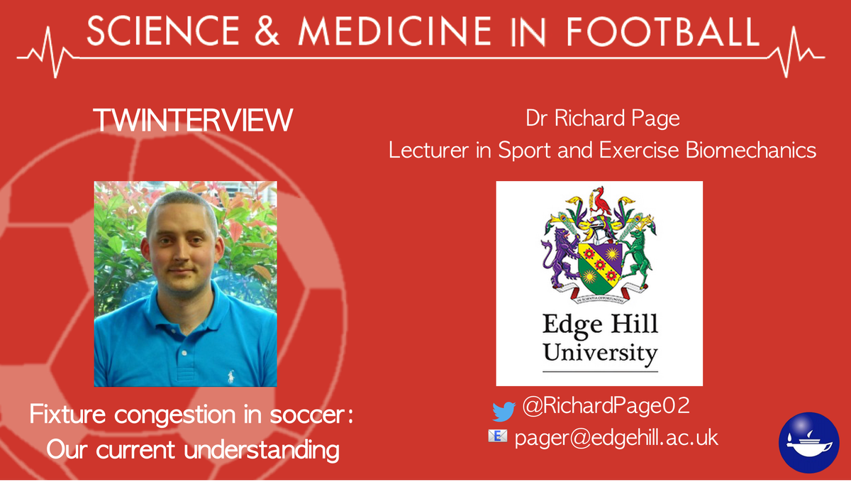 Sci & Med Football (@scimed_football) on Twitter photo #TWINTERVIEW - Wednesday at 5pm (GMT) with <a href="/RichardPage02/">Richard Page</a>. Current understanding of Congested fixtures in ⚽️. During the #WorldCup there are mutliple fixtures within a week, is this actually an issue for peak performance? #TWINTERVIEW - Wednesday at 5pm (GMT) with <a href="/RichardPage02/">Richard Page</a>. Current understanding of Congested fixtures in ⚽️. During the #WorldCup there are mutliple fixtures within a week, is this actually an issue for peak performance?