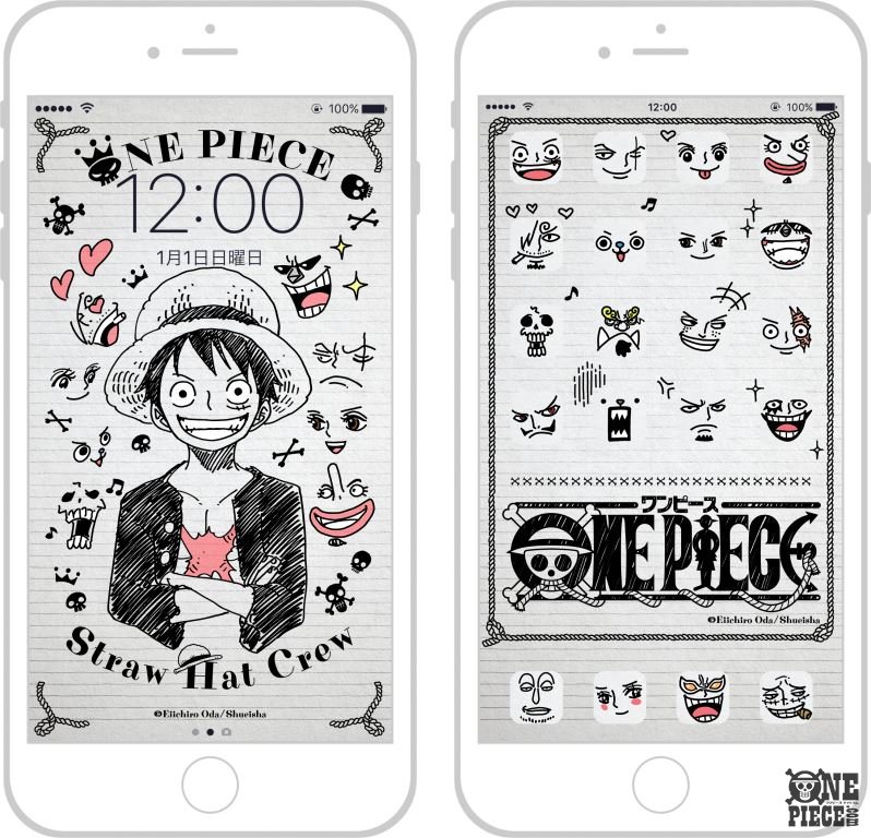 One Piece Com ワンピース 06 23 06 29のニュースランキング 第2位 スマートフォンアプリ きせかえジャンプ に らくがきデザインがおしゃカワな One Piece New壁紙 アイコンセット新着 T Co Szlrzfavzf