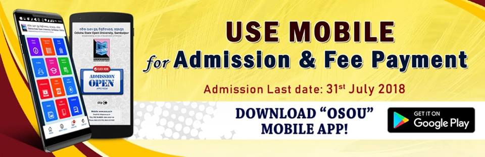 OsouOdisha's tweet image. Use OSOU Mobile App for admission process. Its easy and single way to complete all the required steps. 
#JoinOSOU