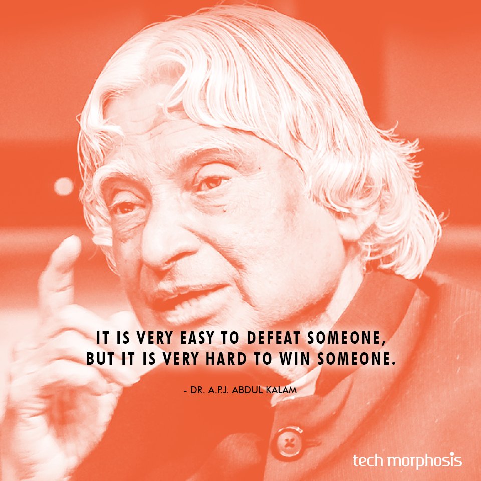 techmorphosis's tweet photo. It is very easy to defeat someone, but it is very hard to win someone... #quoteoftheday #qotd #sirapjabdulkalam #inspiration #techmorphosis #mobileapps #apps #websites #webdesign #webdevelopment #ecommerce #android #iOS #iPhone #ui #uiux #branding #seo #analytics https://t.co/4u17XGGQje