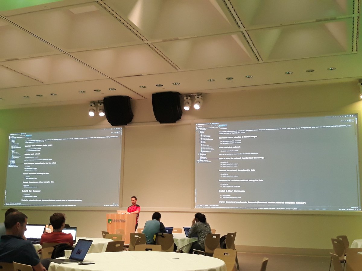 oquintasf's tweet photo. Day 3 #hyperledgerhackfest Amsterdam 2018 https://t.co/zJ5Mw5vq2y