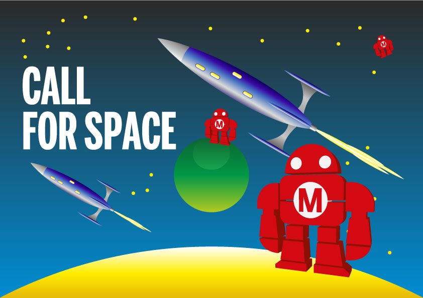 MakerFaireRome's tweet photo. Spazio, ultima frontiera! Quest'anno #MakerFaireRome sarà "spaziale", in tutti i sensi: parte la #CallforSpace per la selezione di progetti dedicati all'esplorazione dello #spazio. Candidatevi e fate candidare entro il 7 luglio
https://t.co/Q8YY5I5OBi @FBKcom @Thales_Alenia_S https://t.co/Dp1I9m3dwB
