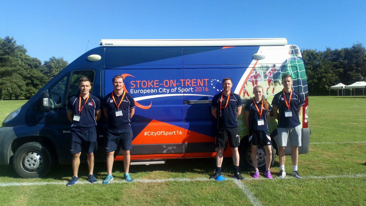 Great to see Stoke Sport &amp; Leisure team here today offering fun activities #StaffsSG