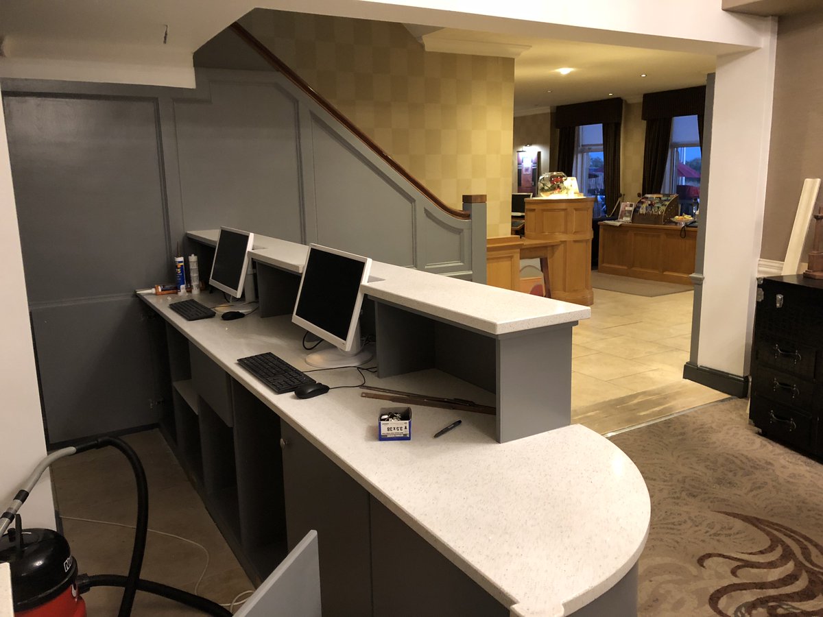 Our brand new reception area has taken shape! Just one part of our ground floor revamp! Still lots to do!