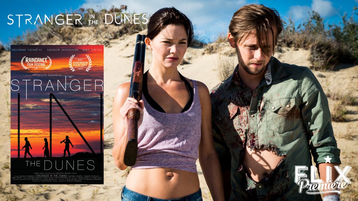 FlixPremiere's tweet photo. A troubled married couple and their long-lost friend become ensnared in a supernatural phenomena while holidaying at an isolated beach house. #StrangerinTheDunes premieres at 7pm in the UK! #SupportIndieFilm #RaindanceFilmFestival #FlixPremiere https://t.co/AUEXdWTKdb