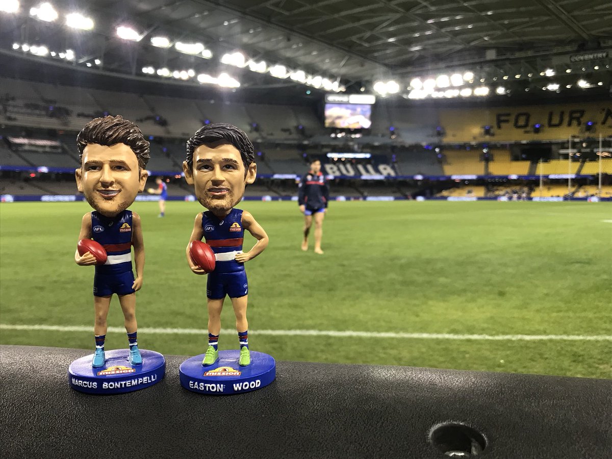 westernbulldogs's tweet photo. Did you get your #missionbobbleheads?

Find out 👉 https://t.co/fDJL32YnTx where you can pick yours up tonight!

#RealStrength #AFLDogsCats https://t.co/rBvq1uu1u1