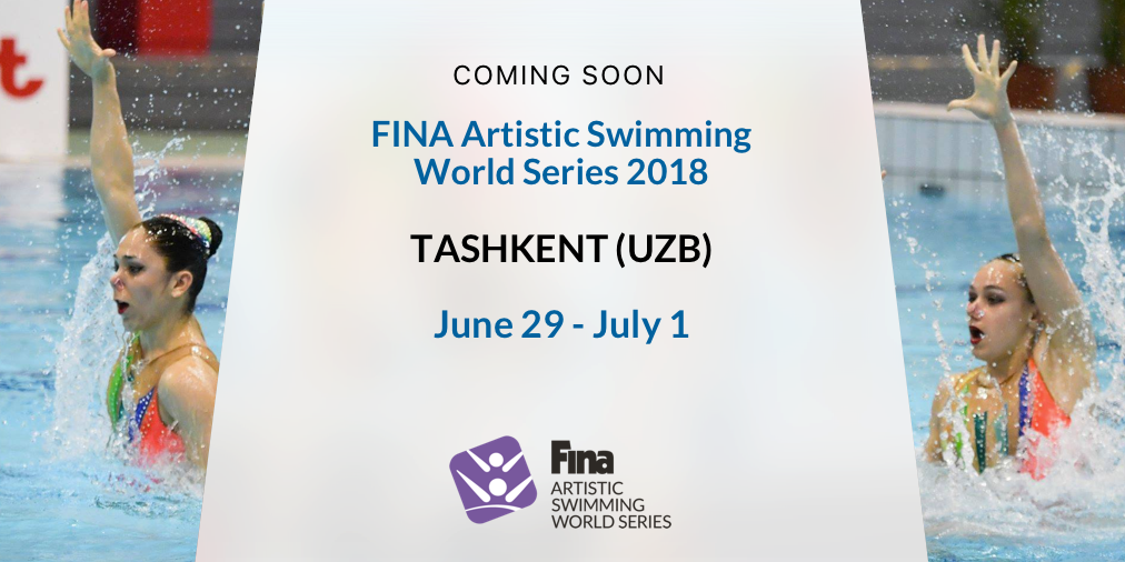 WorldAquatics's tweet photo. FINA #ASWS18, the final chapter! Tashkent 🇺🇿 is theatre of the last meet of the year. Follow the action live on https://t.co/nzeAyslyoo for a three-day of world class #ArtisticSwimming. 🌏💦
📺 https://t.co/Gk9PO52dc5 https://t.co/0yyhD0GHxE