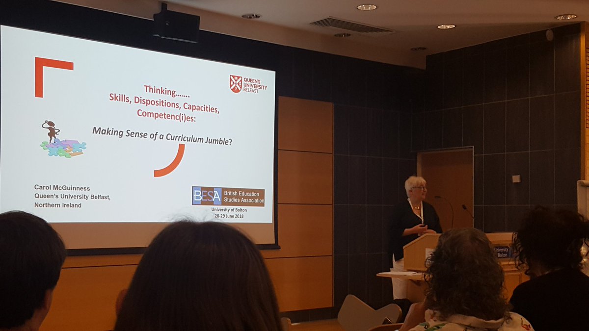 juliaeverittdr's tweet photo. Prof Carol McGuinness keynote on curriculum jumble #besa2018 https://t.co/MKik7lcI2X