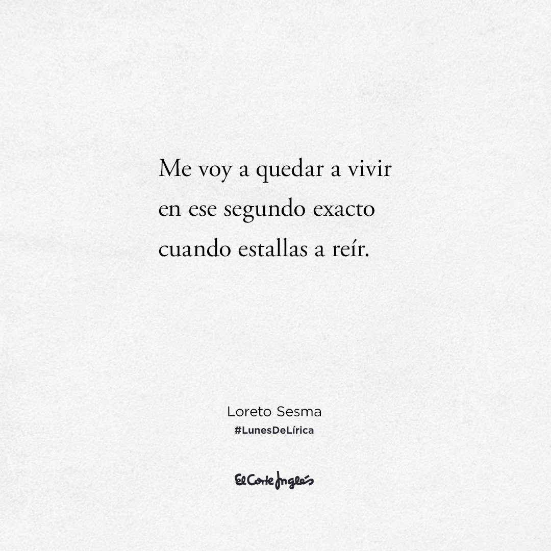 elcorteingles's tweet photo. Ese segundo exacto. ❤ Hoy #LunesDeLírica con @loretosesma. https://t.co/WwnDWvCCHb https://t.co/d0jz4jY9dJ