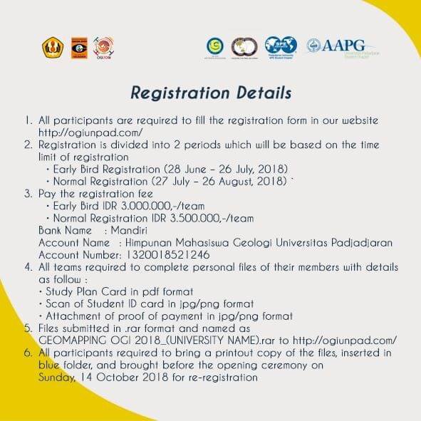 OGIUNPAD_2018's tweet photo. [[GEOMAPPING COMPETITION OGI 2018]]

Geomapping OGI 2018 is open for all  Geological/Earth Science students. This competition aims to implement the basics of geological mapping in a 3x3 km2 area with the output of geological mapping data analysis poster and presentation. https://t.co/0H1wFYCvBJ