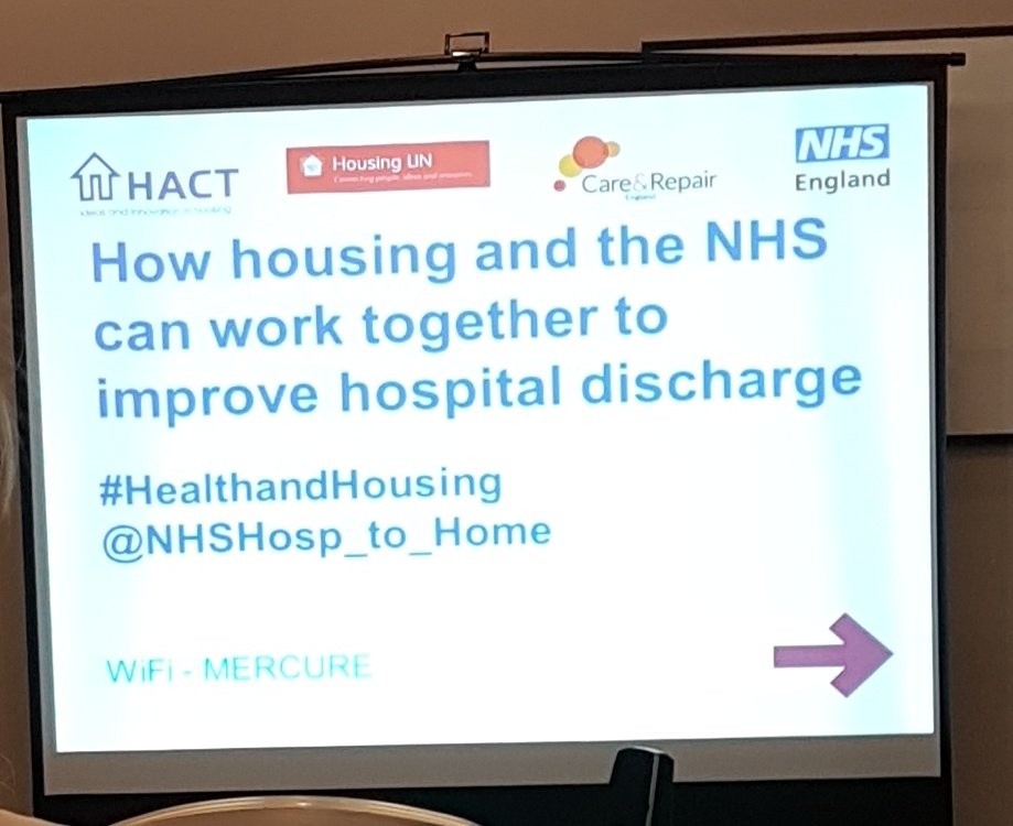 Delivering presentation this morning about the good work of CHART and how Housing and the NHS can work better together #healthandhousing @NHSHosp_to_Home