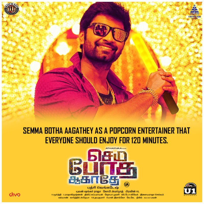 AdhitanPM's tweet photo. #SemmaBothaAagathey - All Decks Cleared. KDM Issued To All Theatres From Matinee Show #SBAFromToday https://t.co/dM4fmpOlNT