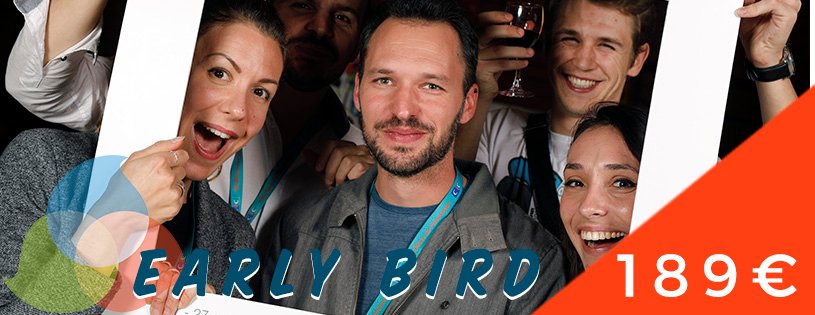 blendwebmix's tweet image. 2 jours de conférences, des animations, du networking et une soirée TOUT COMPRIS dans ton pass "Early Bird" à tarif préférentiel ! Profites-en dès maintenant 👉 buff.ly/2GJCzcv