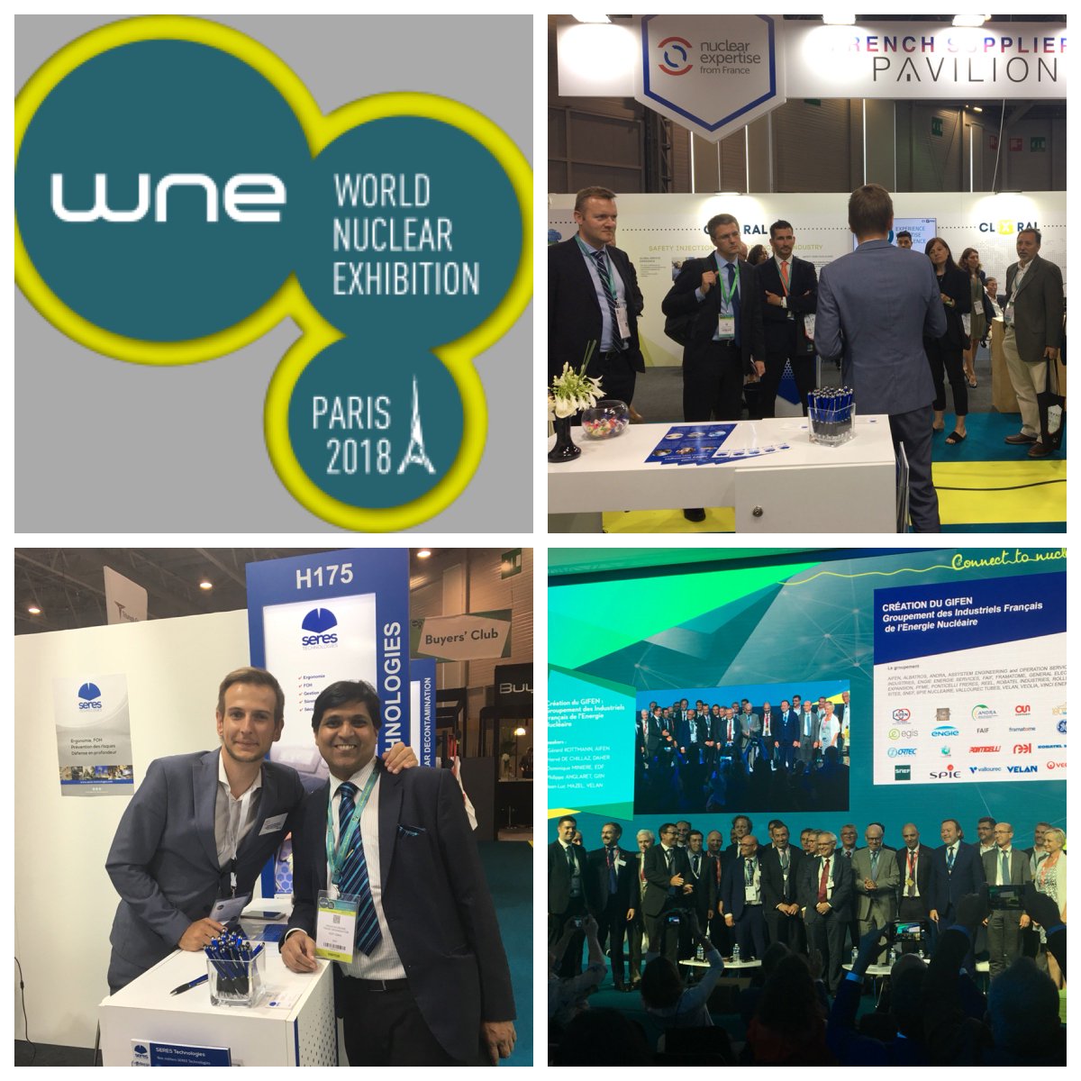 L'édition 2018 du <a href="/Exhibition_WNE/">WNE - World Nuclear Exhibition</a> est terminée.
Merci à toutes les personnes qui se sont arrêtées sur notre stand 😉
Merci au <a href="/GIIN_France/">GIIN Groupe Intersyndical de l'Industrie Nucléaire</a> et au <a href="/Pavillon_France/">Pavillon France WNE 2020</a> pour l'accueil et l'organisation 👏
Rendez-vous au #WNE2020 ⏳
#WNE2018 #SeresTechnologies #PavillonFrance #exhibition