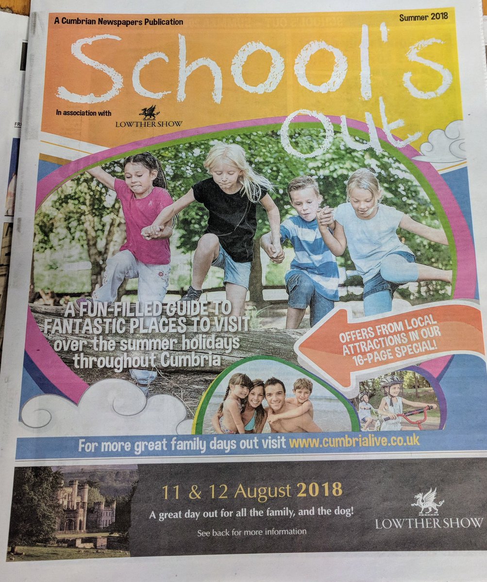 Also, inside today's <a href="/cumbnews/">The Cumberland News</a> there is Schools Out 👩‍🎓👨‍🎓 A fantastic 16-Page special 😀. #Cumbria