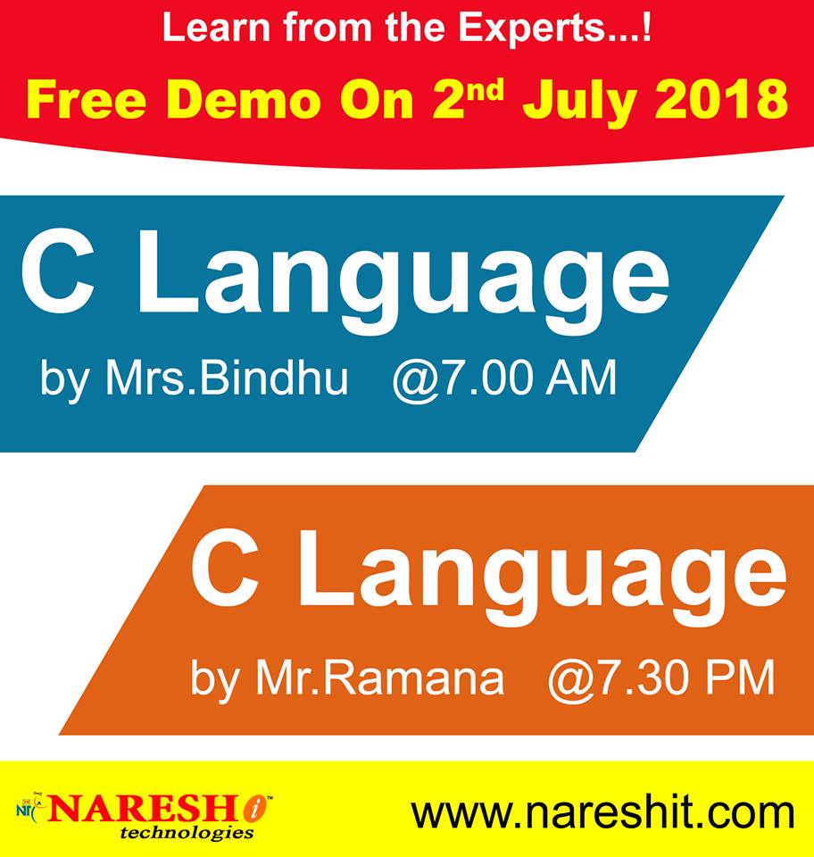 nareshitech's tweet image. Learn C Language Training From 2nd July&apos;18 at Nareshit
Course Content:nareshit.in/c-language-tra…
#clanguagetraining #clanguagetraininginhyderabad #clanguagecourse