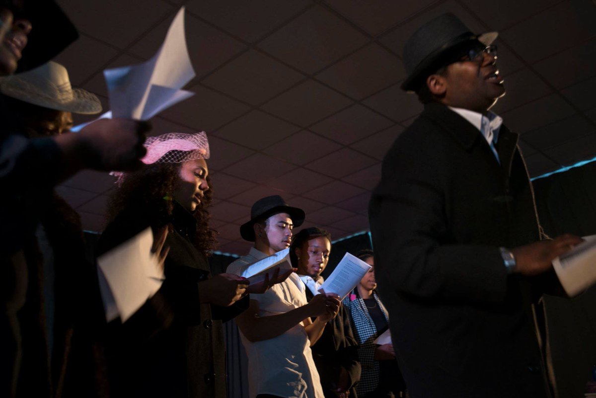 thegcfoundation's tweet photo. Some wonderfully atmospheric photos by @tim_smithphotos of the cast of #SorrelAndBlackCake from their opening night at the #MandelaCentre Chapeltown last weekend. Thanks to everyone who came and supported us! #Windrush #windrushgenerarion #chapeltown #windrush70 https://t.co/f00oRMuduP