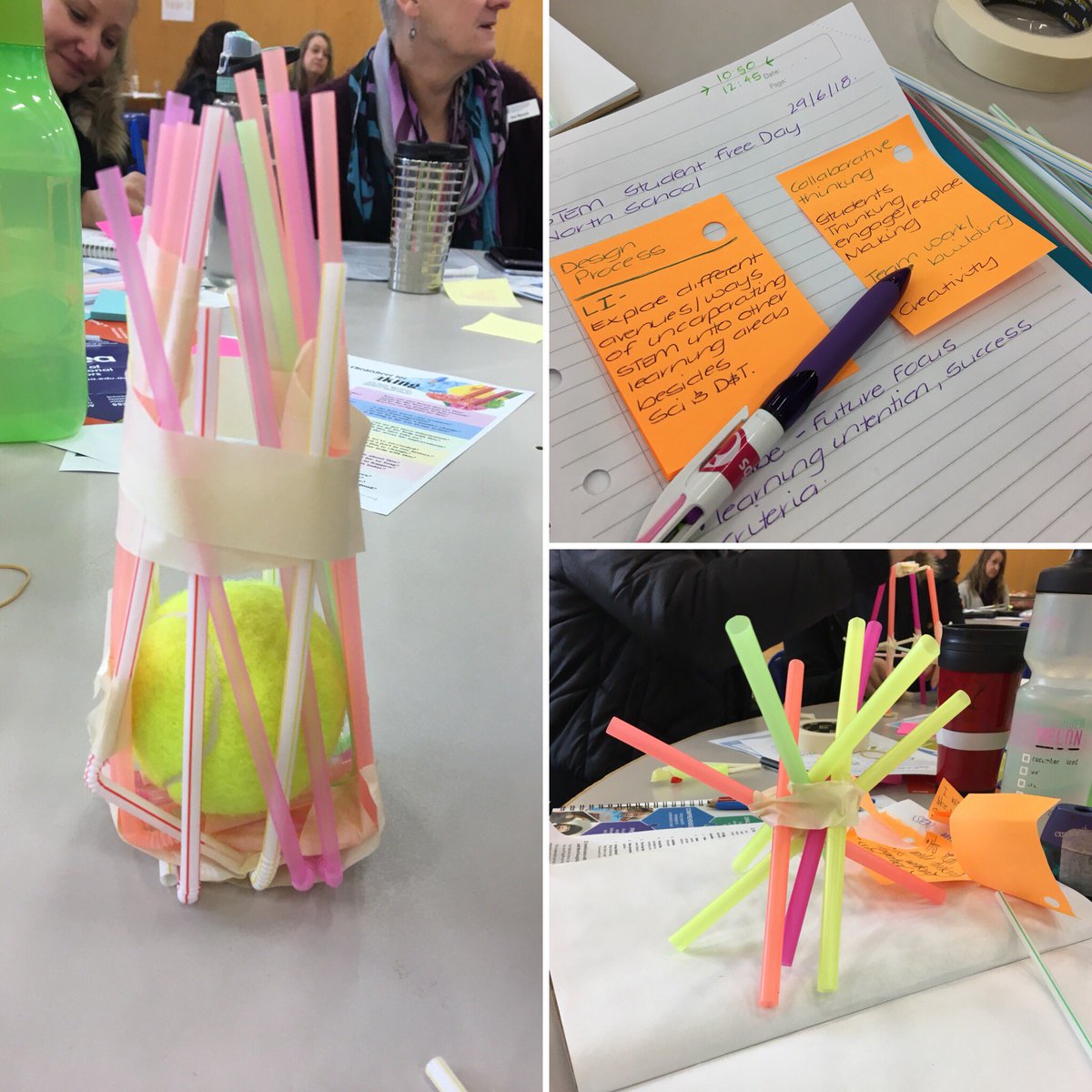 RachMobbs's tweet photo. Creativity, imagination &amp; thinking outside the square... STEM PD #jervoisps https://t.co/myRrLADiWJ