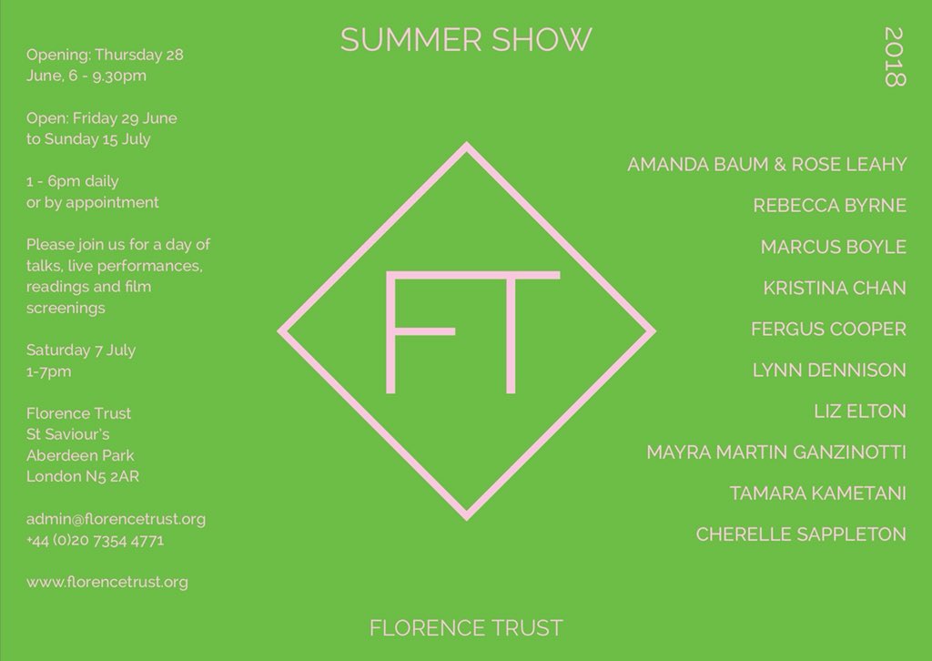 Find myself returning to insightful contribution from @rbyrneblack <a href="/FlorenceTrust/">The Florence Trust</a> catalogue this morning. Check out events, on until 15 July.