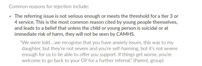 For years @scottishlabour has been making the case for a review of rejected CAMHS referrals, finally published today we see what young people and their parents and guardians were facing when looking for help. Truly shameful stuff.