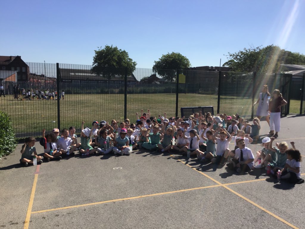 StOswaldsPriLiv's tweet photo. THATS IT! ππYear 1 have completed their sponsored daily mile every day this weekend for @Phabkids! Now itβs time to collect our sponsorship ready for Monday! Well done everyone #SportsandHealthWeek #champions #5milesin5days https://t.co/FEuRTuYP3W