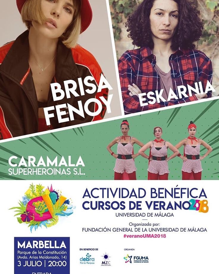 Y como siempre nos parece insuficiente, también podéis disfrutar de <a href="/teatrocaramala/">CARAMALA</a> el 3 de julio en Marbella gracias a la Actividad Benéfica de Cursos de Verano que organiza la UMA. ENTRADA GRATUITA.