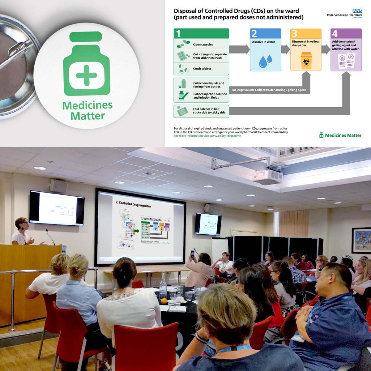 DesignScienceUK's tweet photo. #MedicinesMatter progress gets thumbs up at presentation to amazing teams at Imperial Nursing &amp; Midwifery Extended Leadership mtg @ImperialNHS @Imperialpeople @Marie_Batey @KatieRand87 @jamiespofforth @MarcelleTauber @sue_burgis @SigsworthJanice @LinehanPetrina Work continues! https://t.co/QYizCQ8LLE