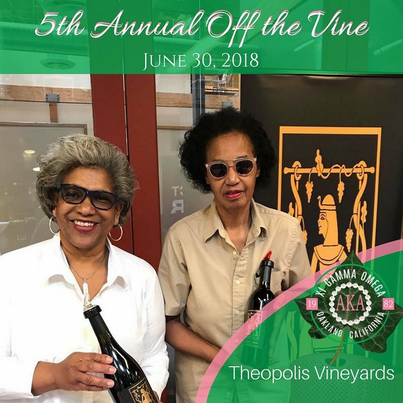 TheopolisV's tweet photo. #akaxgo #aka1908 #africanamericanvintners #oakland #winelovers #scholarship #service Theopolis Vineyards is proud to be pouring for the second year in a row at The Fifth Annual Off The Vines event on Saturday, June 30, 2018.   Please stop by and taste our award winning wines! https://t.co/UNxTvKoKcu